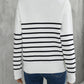 Striped V-Neck Drop Shoulder Sweater