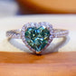 1-Carat Moissanite Heart Ring