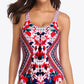 Floral Backless One-Piece Swimsuit