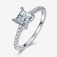 1.21 Carat Moissanite 925 Sterling Silver Side Stone Ring