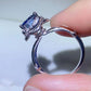 2 Carat Moissanite Contrast 925 Sterling Silver Ring