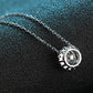 Flower-Shaped Moissanite Pendant Necklace
