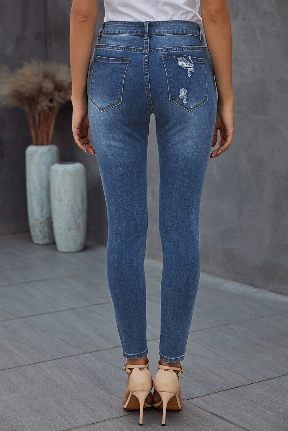 Vintage Skinny Ripped Jeans