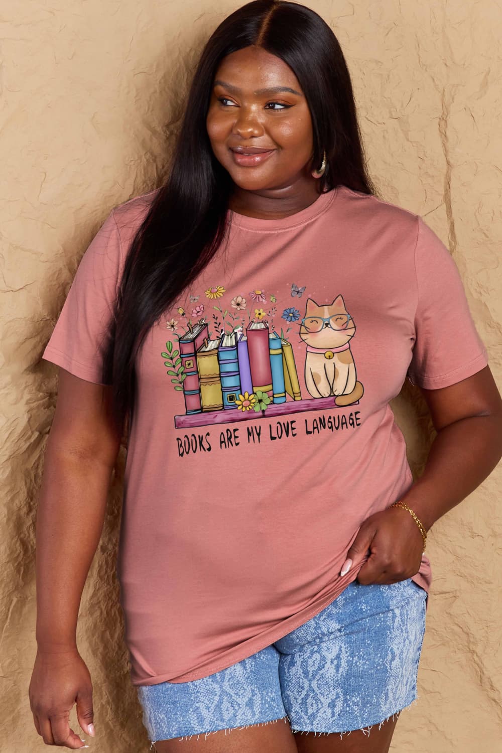 BOOKS ARE MY LOVE LANGUAGE Graphic Cotton Tee