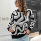 Round Neck Dropped Shoulder Sweater