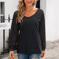 V-Neck Long Raglan Sleeve Top