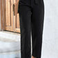 Belted High-Rise Wide Leg Pants