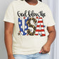 GOD BLESS THE USA Graphic Cotton Tee