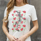 Skeleton & Rose Graphic Cotton Tee