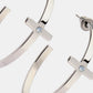 Stainless Steel Cross Hoop Earrings