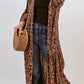 Floral Open Front Duster Cardigan