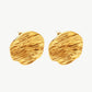 18K Gold-Plated Textured Stud Earrings