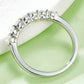 Moissanite Platinum-Plated Half-Eternity Ring