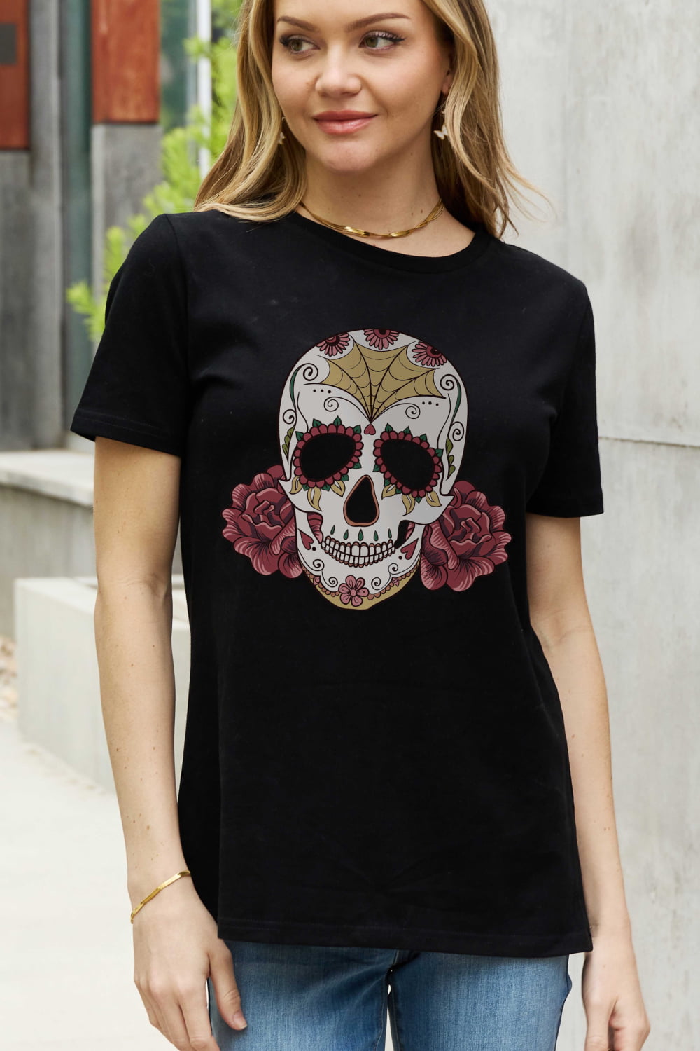 Skull Graphic Cotton Tee