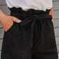 Paperbag Waist Belted Pocket Shorts