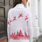 Reindeer & Snow Pattern Turtle Neck Pullover Sweater