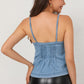 Pleated Detail Buttoned Denim Cami