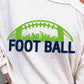 FOOTBALL Graphic Long Sleeve Asymmetrical Neck Top