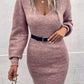 Ribbed Long Sleeve Sweater Dress