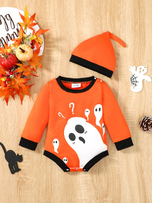 Ghost Graphic Long Sleeve Bodysuit