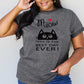 MEOW THIS IS THE BEST DAY EVER! Graphic Cotton T-Shirt