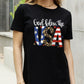 GOD BLESS THE USA Graphic Cotton Tee