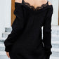 Openwork V-Neck Long Sleeve Sweater