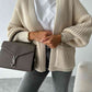 Open Front Dropped Shoulder Cardigan