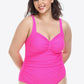 Plus Size Sleeveless Plunge One-Piece Swimsuit