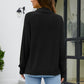 Mock Neck Dropped Shoulder Long Sleeve Sweater