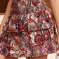 Printed Smocked Waist Mini Skirt