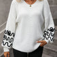 Contrast Drop Shoulder Round Neck Sweater