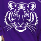 Tiger Graphic Long Sleeve Asymmetrical Neck Top