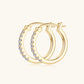 925 Sterling Silver Moissanite Huggie Earrings