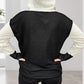 Pocketed Color Block Half Button Hoodie
