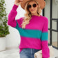 Contrast Round Neck Sweater