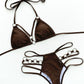 Cutout Halter Neck Two-Piece Bikini Set