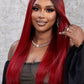 13*2" Lace Front Wigs Synthetic Straight 26" 150% Density