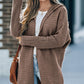 Open Front Longline Hooded Cardigan