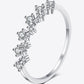 Moissanite Rhodium-Plated Half-Eternity Ring