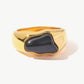 Inlaid Natural Stone Stainless Steel Ring
