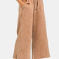 Zenana Acid Wash Fleece Wide Leg Pants