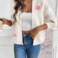 Floral Long Sleeve Open Front Cardigan