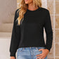 Round Neck Long Sleeve Top