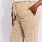 Heimish Right Angle Geometric Printed Pants in Tan