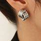 Line Design Stud Earrings
