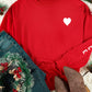 NAUGHTY NICE Heart Graphic Sweatshirt
