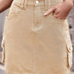 Denim Mini Skirt with Pockets