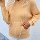 Drawstring Dropped Shoulder Hooded Sweater
