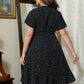 Plus Size Printed Short Sleeve Dress